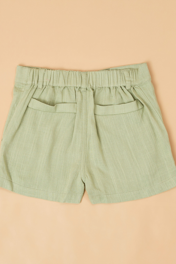Rowan Linen Shorts Detail 4 - Altar'd State