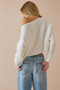 Chandler Ribbed Boatneck Crop Sweater Detail 4 - Altar'd State