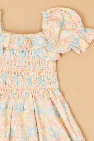 Ember Floral Ruffle Sleeve Toddler Dress - Altar'd State - 