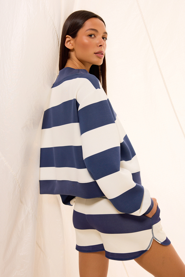 Supersoft Rugby Stripe Pullover Detail 6 - Altar'd State