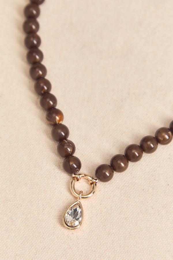 Beaded Bezel Charm Necklace - Altar'd State