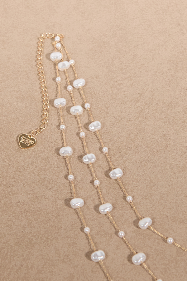 Layered Pearl Lariat Necklace Detail 4 - Altar'd State