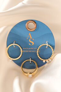Waterproof Pearl Ring Set 3 Pack - Altar'd State