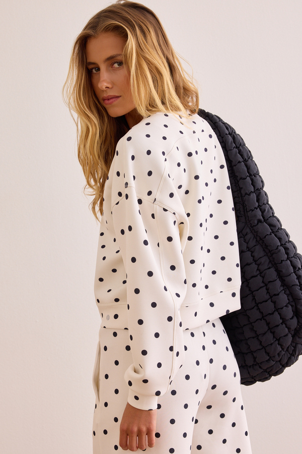 Supersoft Polka Dot Crew Pullover Detail 6 - Altar'd State