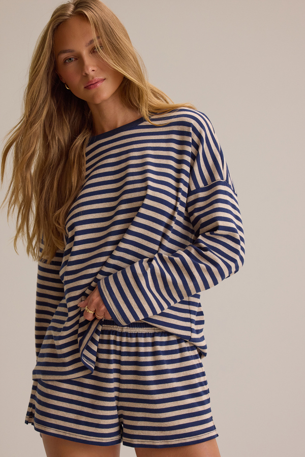 Reese Stripe Lounge Short - Altar'd State