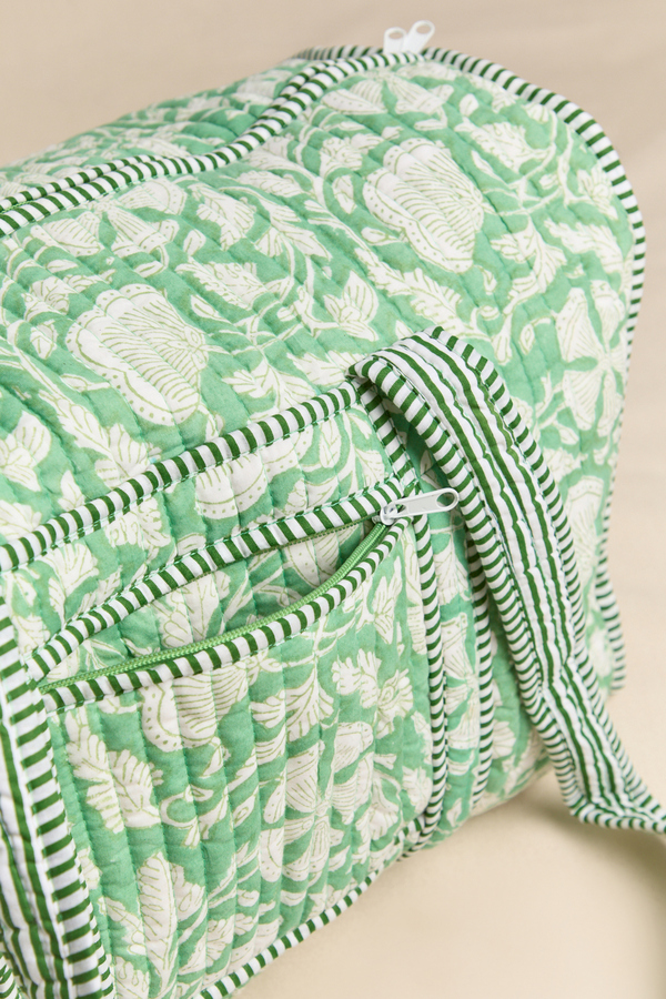 Green Gardenia Quilted Duffle Detail 2 - Altar'd State