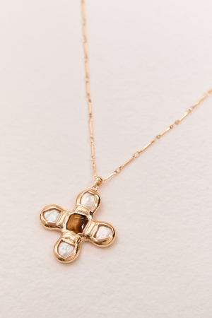 Brown Cross Pendant Necklace - Altar'd State - 