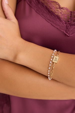 Heavenly Glow Gold Cross Bracelet - Altar'd State - 