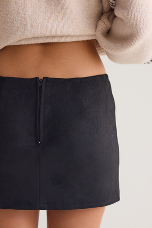 Shaylee Suede Seam Front Mini Skort - Altar'd State
