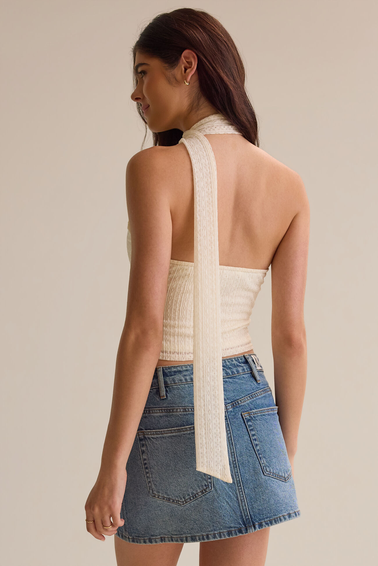 Brenna One Shoulder Lace Tank