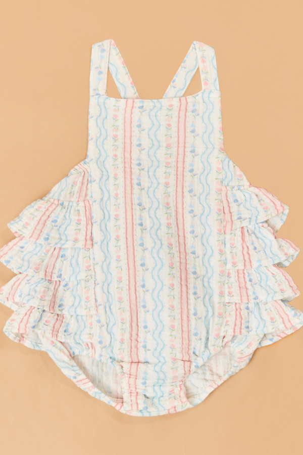 Tulip Stripe Ruffle Sunsuit - Altar'd State