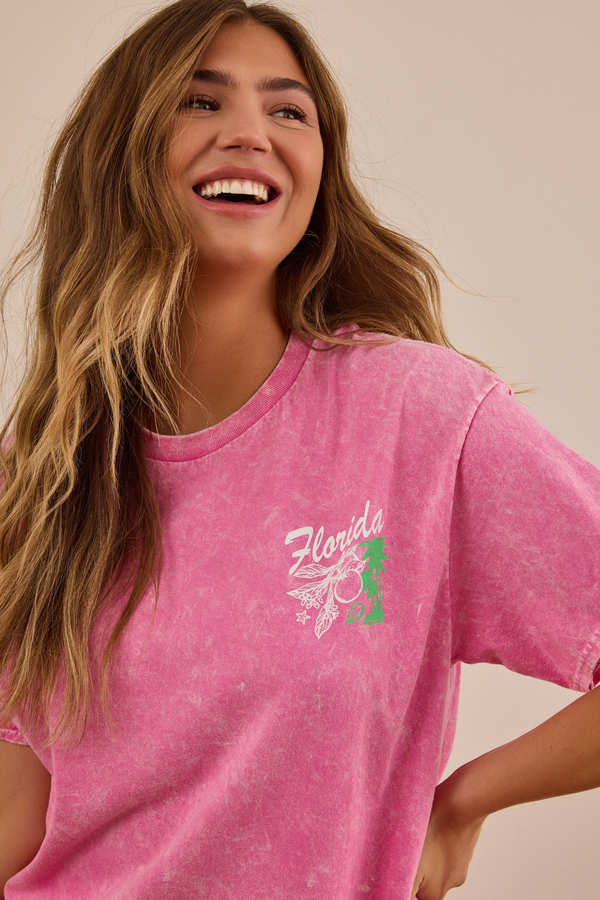 Take Me To Florida Graphic Tee Detail 2 - Altar'd State