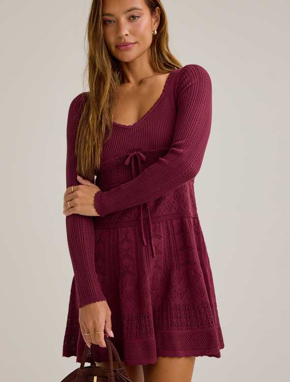 Eleanor Sweater Dress Detail 1 - Altar'd State