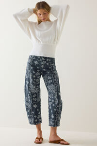 Kerstin High Rise Bandana Barrel Pants - Altar'd State