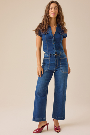 Sadie Denim Top - Altar'd State - 