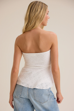 Charlotte Eyelet Strapless Top - Altar'd State