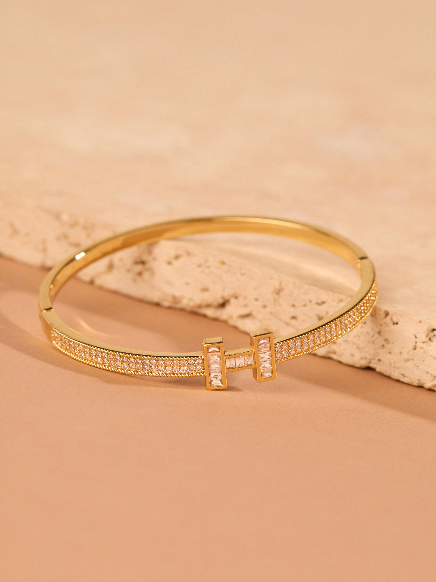 18K Gold Hinge Bangle Bracelet | Altar'd State