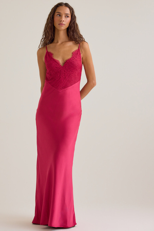 Twyla Satin Maxi Dress - Altar'd State - 