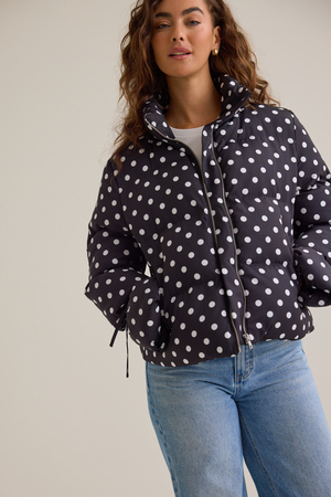Macy Polka Dot Puffer Jacket - Altar'd State