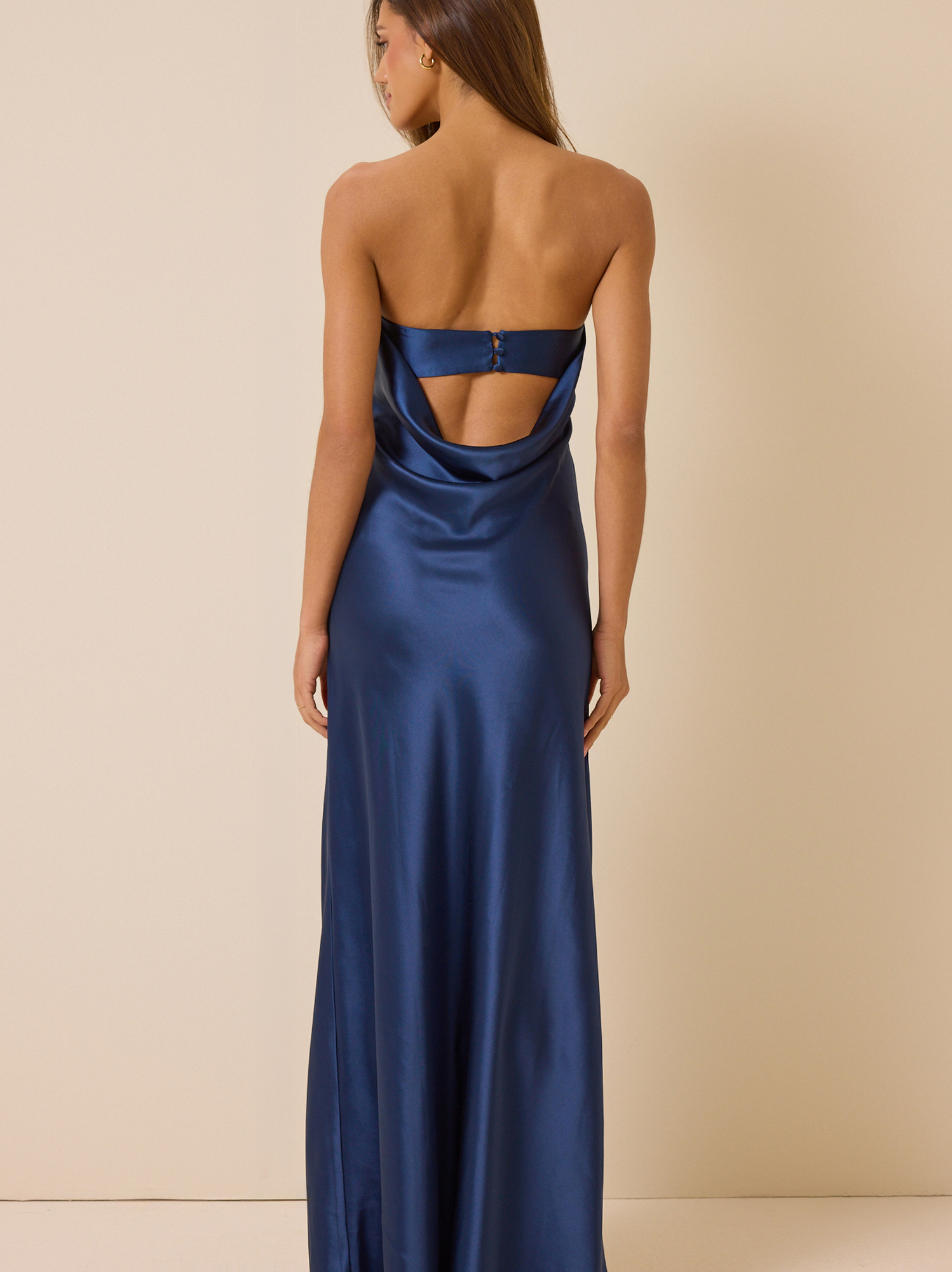 Willa Strapless Maxi Dress in Navy | Altar'd State