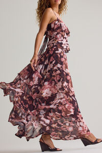Jenna Ruffle Floral Midi Skirt Detail 4 - Altar'd State