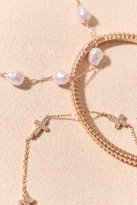 Pearl Cross Bracelet Set Detail 2 - Altar'd State