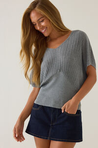 Trinity Ribbed V-Neck Top Detail 2 - Altar'd State