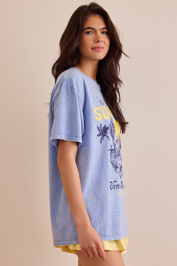 Hello Summer Oversize Tee Detail 3 - Altar'd State