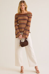 Mayte Striped Sweater Detail 3 - Altar'd State