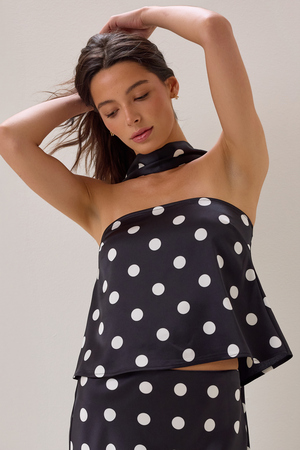 Nancie Polka Dot Scarf Top - Altar'd State - 