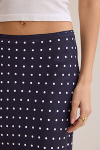 Elodie Polka Dot Linen Maxi Skirt Detail 2 - Altar'd State