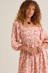 Zainy Floral Midi Mama Dress Detail 2 - Altar'd State