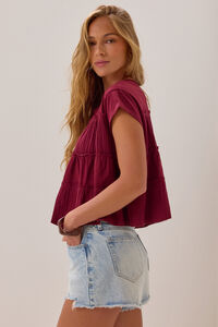 Felicity Tiered Babydoll Top Detail 4 - Altar'd State