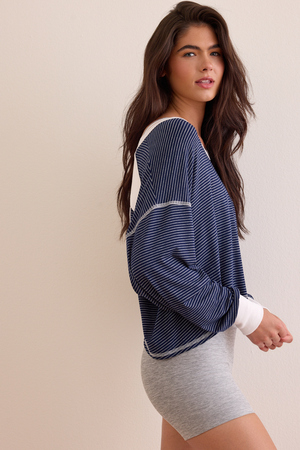 On The Move Stripe Long Sleeve - Altar'd State - 