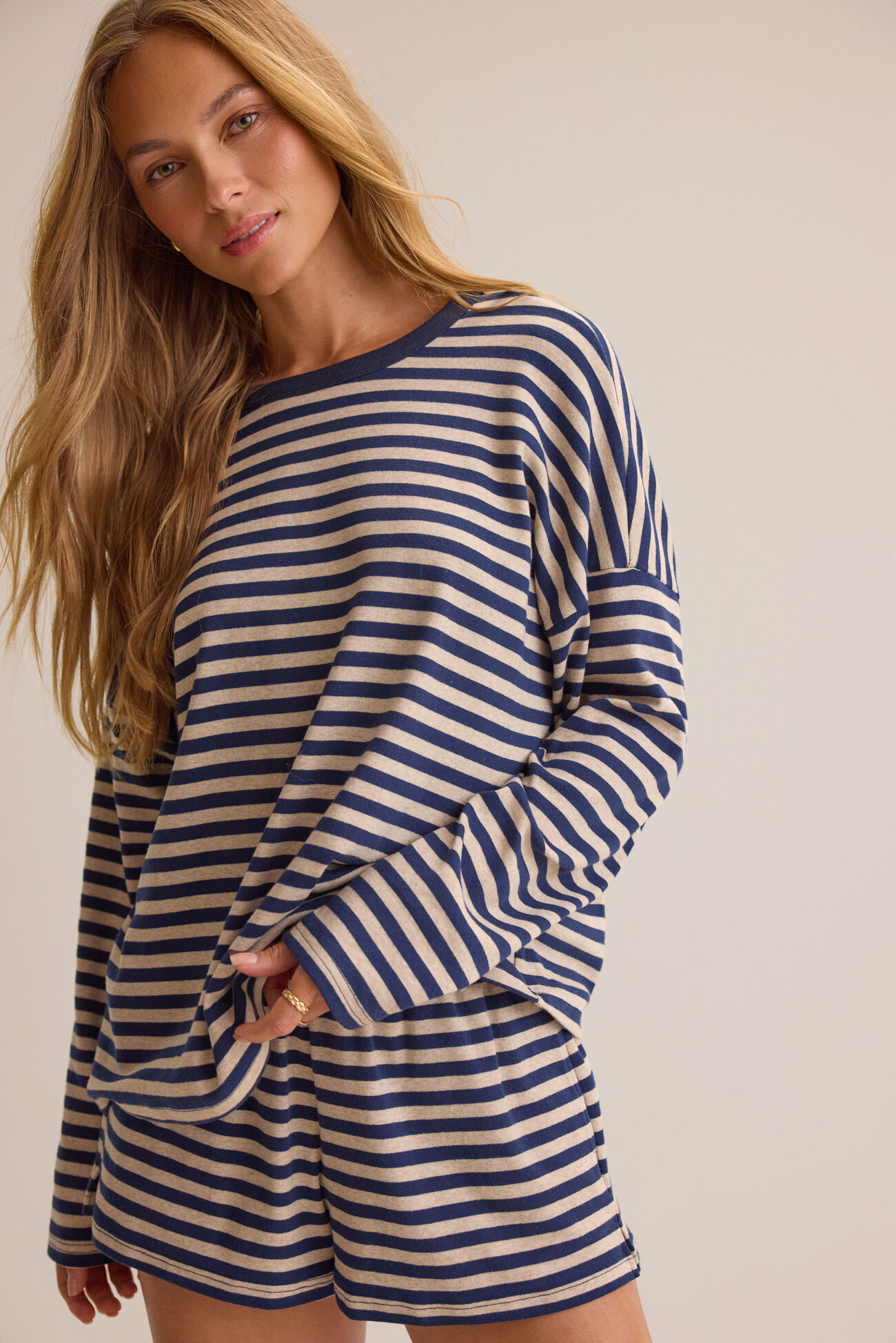 Reese Stripe Lounge Top