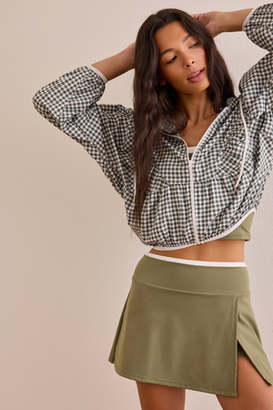 Gingham Lightweight Jacket - Altar'd State - 