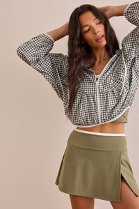Gingham Lightweight Jacket Detail 3 - Altar'd State