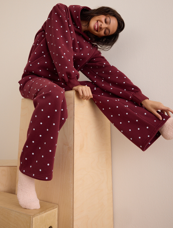 Classic Dot Cozy Hoodie Detail 1 - Altar'd State