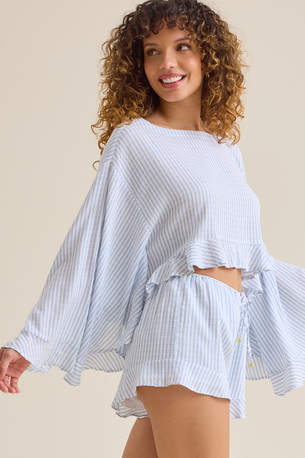 Radda Stripe Boho Top Detail 4 - Altar'd State