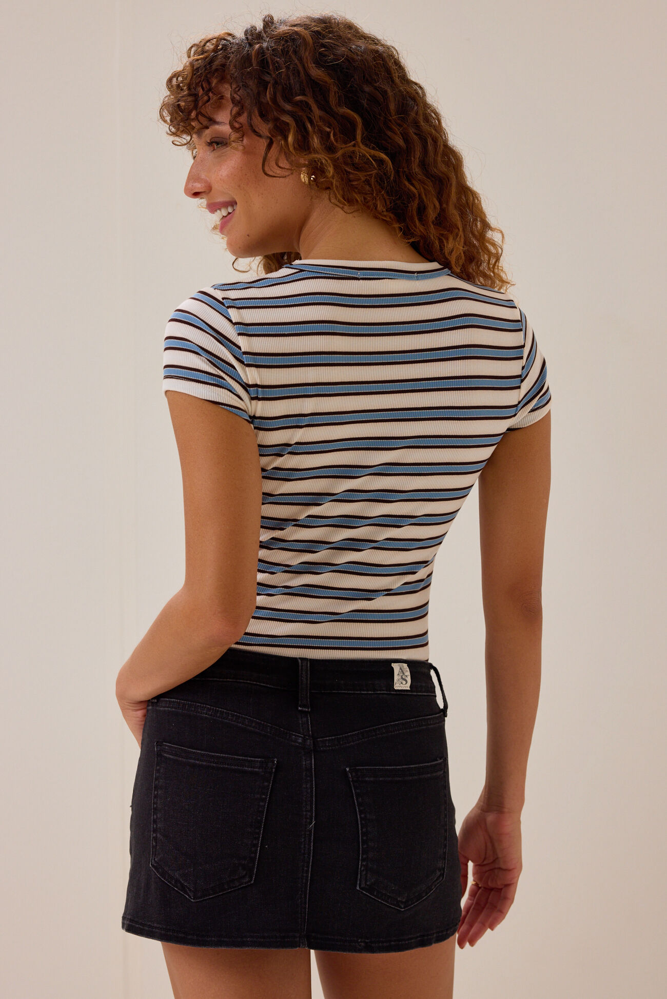 Alena Denim Mini Skort