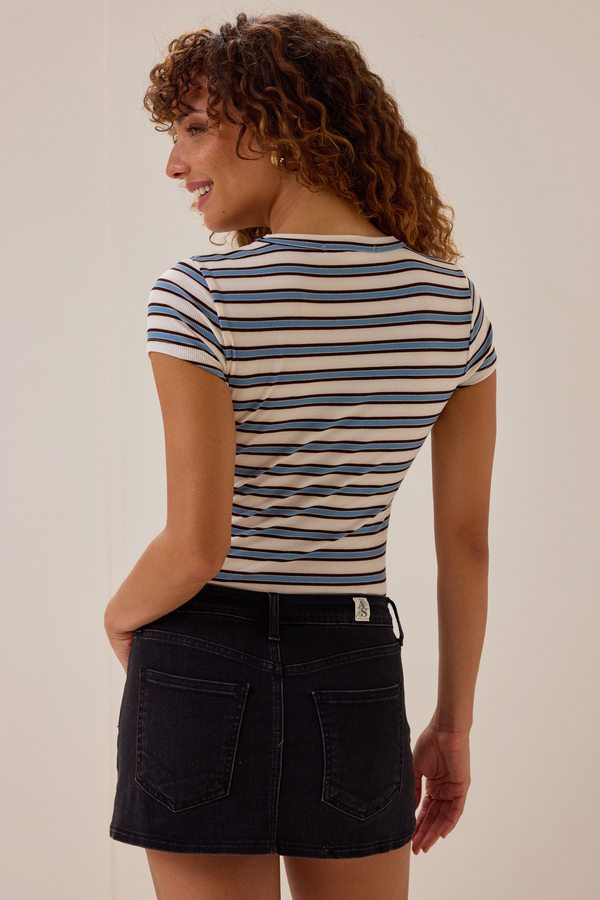 Alena Denim Mini Skort Detail 4 - Altar'd State