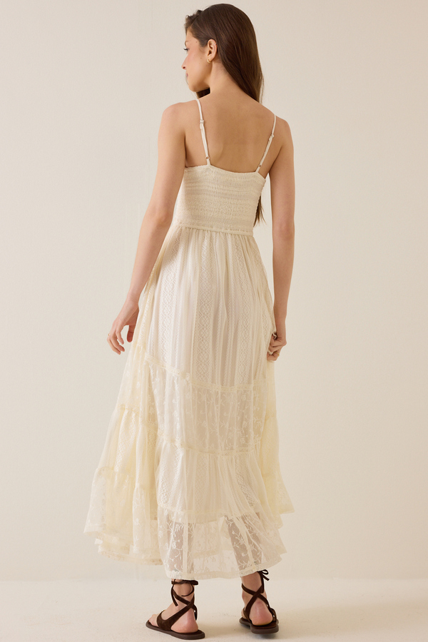Tami Lace Tiered Maxi Dress Detail 5 - Altar'd State