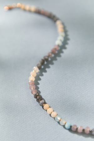 Celia Multi Beaded Gemstone Necklace - Altar'd State - 