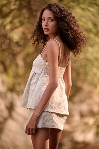 Phoebe Embroidered Babydoll Tank Detail 3 - Altar'd State