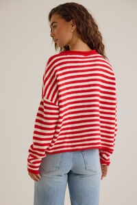 Madeline Striped Cardigan Detail 5 - Altar'd State