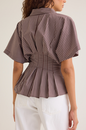Alexis Stripe Pleated Top - Altar'd State - 
