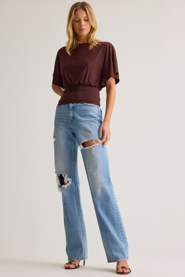 Mina Boatneck Fitted Top Detail 2 - Altar'd State