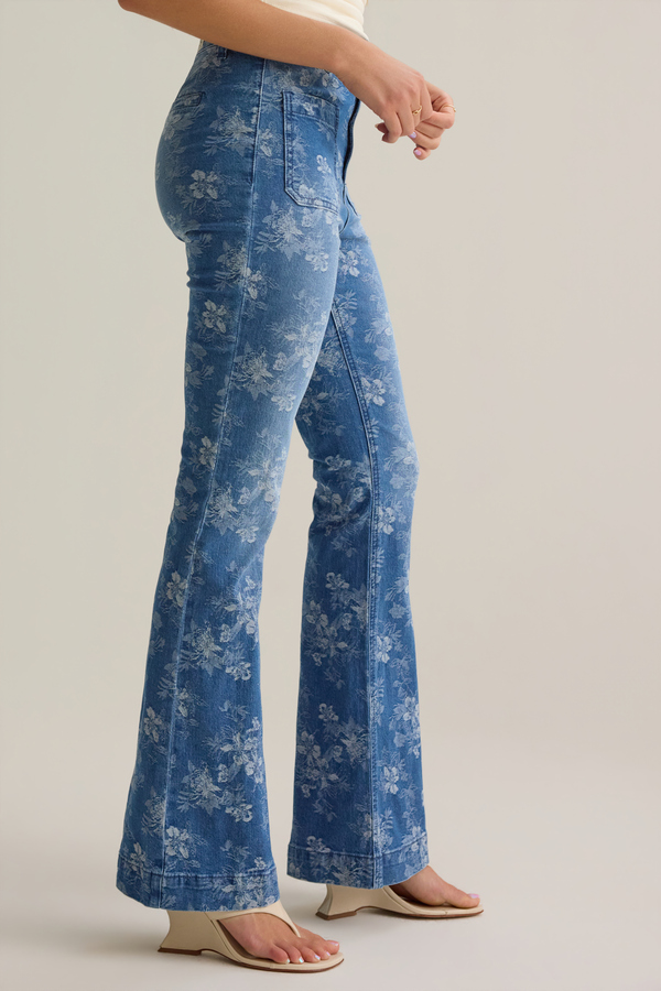 Ada Floral High Rise Jeans Detail 3 - Altar'd State