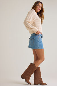 Vana Pointelle Stripe Sweater Detail 4 - Altar'd State