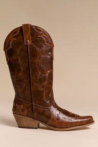 Wylie Dark Tan Western Boot - Altar'd State